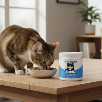 Stoppez la carence silencieuse avant même d'en voir les signes avec MinouSupps™ Taurine
